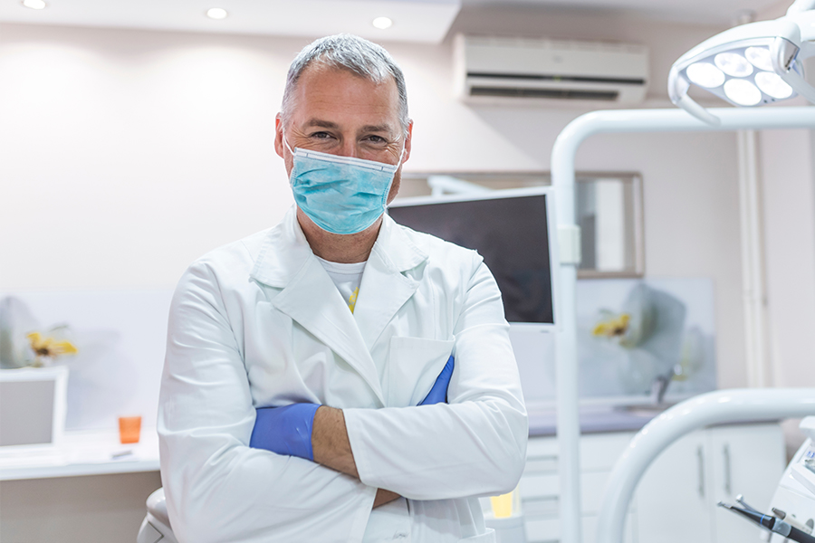 Dentist Standing in Operating Room at High Prairie Dental Centre